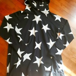 LuLaRoe Americana Amber Large Black White Stars